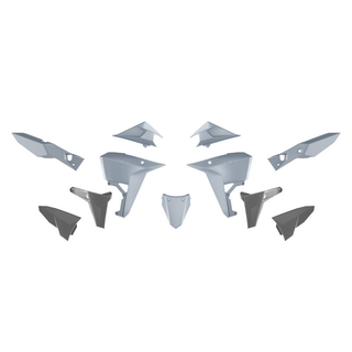 Kove 800 XPro/Rally - Racetech Plastic Kit (7 pcs) - Light Grey / Aquamarine Green / Black