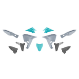 Kove 800 XPro/Rally - Racetech Plastic Kit (7 pcs) - Light Grey / Aquamarine Green / Black