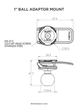 Quad Lock - Motorcycle - 1" Ball Adaptor
