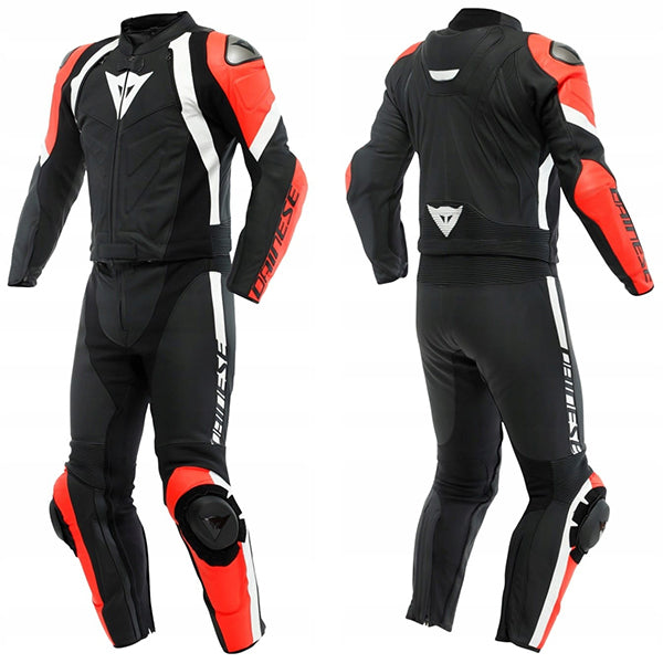 Dainese Avro 4 Leather 2 Piece Suit - Black / Red / White