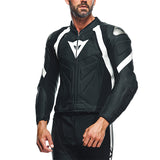 Dainese Avro 4 Leather 2 Piece Suit - Matt Black / Matt Black / White