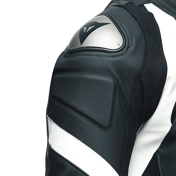 Dainese Avro 4 Leather 2 Piece Suit Short / Tall - Matt Black / Matt Black / White