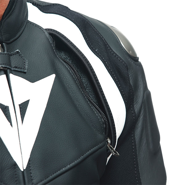Dainese Avro 4 Leather 2 Piece Suit Short / Tall - Matt Black / Matt Black / White