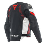 Dainese Avro 5 Leather Jacket - Black / Lava Red / White