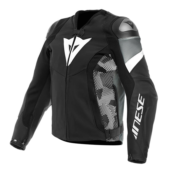 Dainese Avro 5 Leather Jacket - Black / White / Anthracite