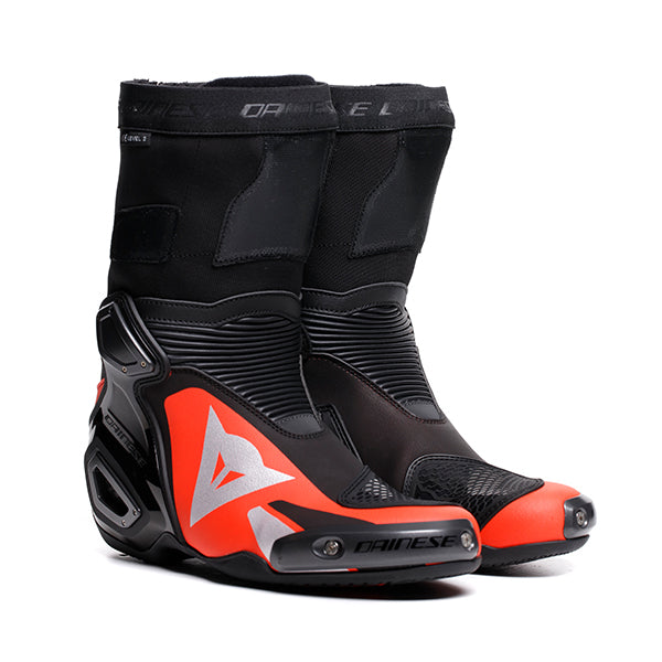 Dainese Axial 2 Boots - Black / Flo Red