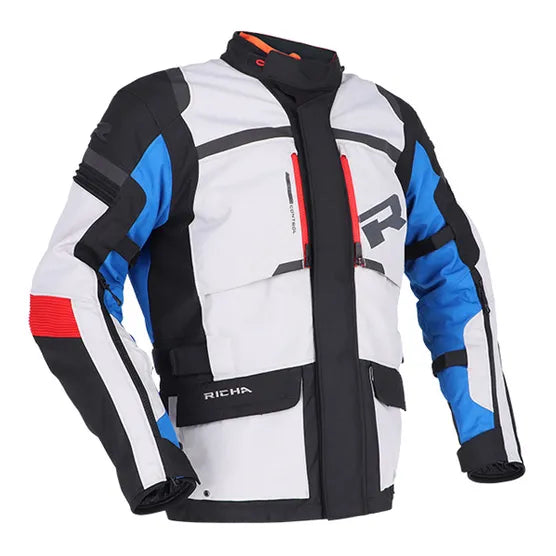 Richa Brutus Gore-Tex Jacket - Grey / Blue / Red