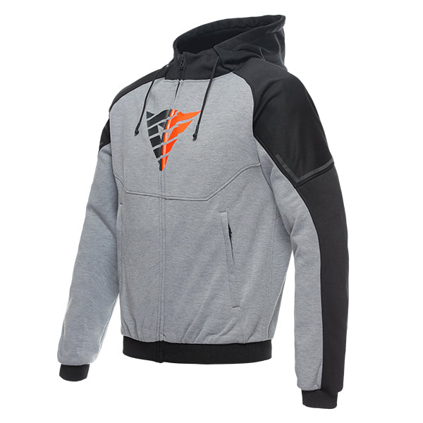 Dainese Daemon-X Safety Hoodie - Grey / Black / Flo Red