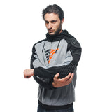 Dainese Daemon-X Safety Hoodie - Grey / Black / Flo Red