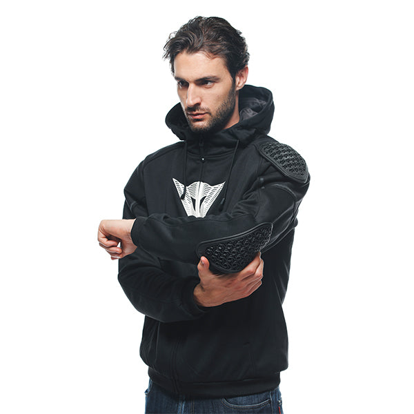 Dainese Daemon-X Safety Hoodie - Black / Black / White