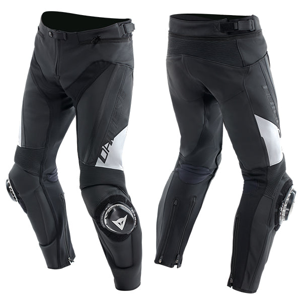 Dainese Delta 4 Leather Trousers - Black / White