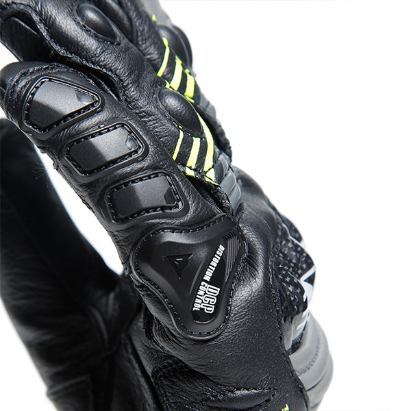 Dainese Druid 4 Leather Glove - Black / Charcoal / Flo Yellow