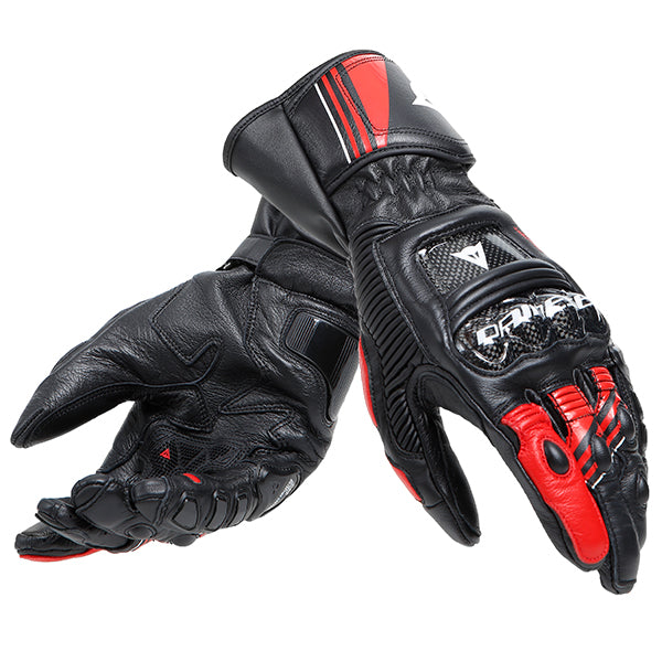 Dainese Druid 4 Leather Glove - Black / Lava Red / White