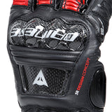 Dainese Druid 4 Leather Glove - Black / Lava Red / White