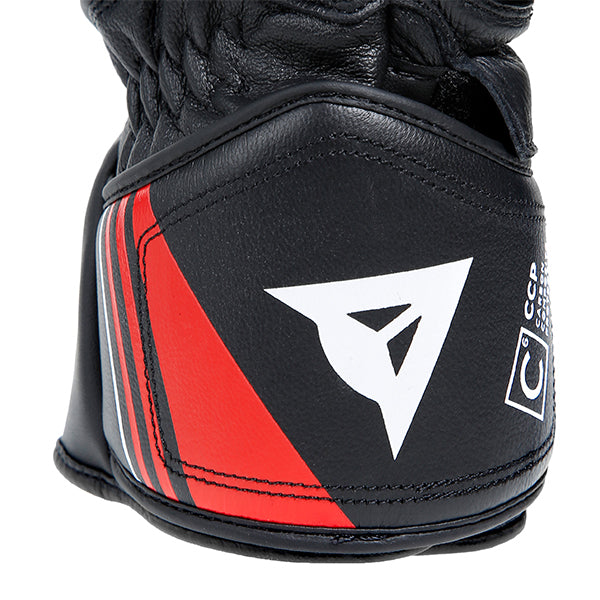 Dainese Druid 4 Leather Glove - Black / Lava Red / White