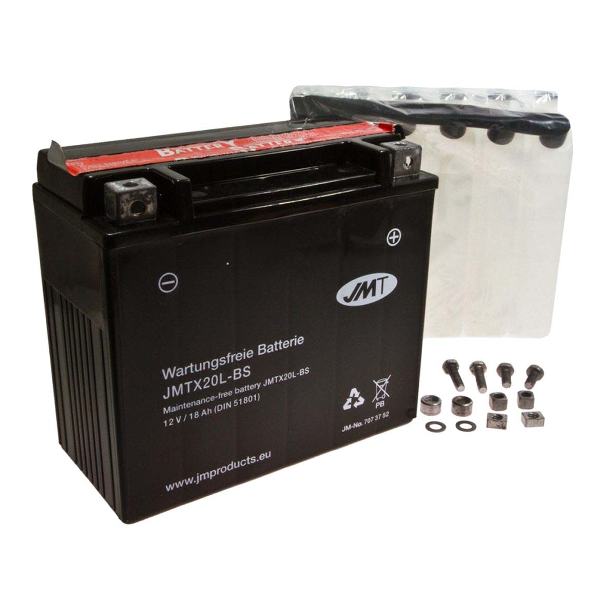 JMTX20L-BS Battery Including Acid Pack