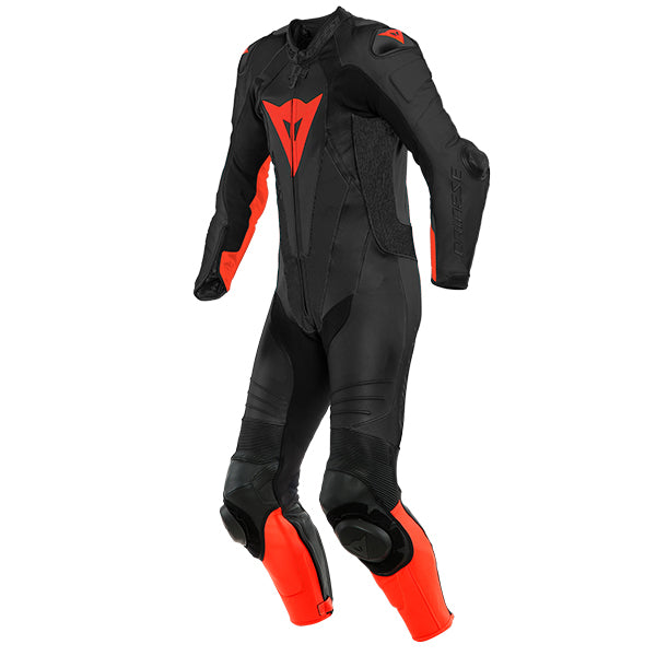 Dainese Laguna Seca 5 Perforated 1PC Suit - Black / Flo Red