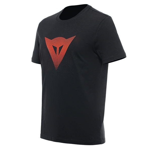 Dainese T-Shirt Logo - Black / Flo Red