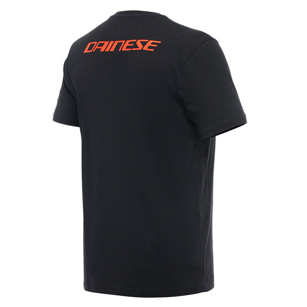 Dainese T-Shirt Logo - Black / Flo Red