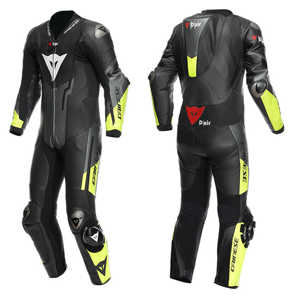 【ryotatsuya】Dainese Leather Suit Dainese Misano 3 Perforated D-Air 1PC Suit - Black / Flo Yellow