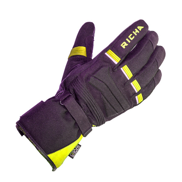 Richa Peak Gloves - Black / Flo Yellow