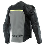 Dainese Racing 4 Leather Jacket - Charcoal Grey / Black