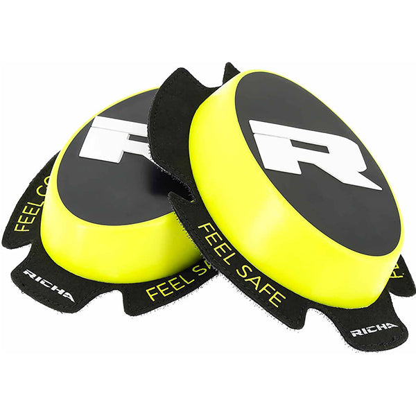 Richa Racing 'R' Knee Sliders - Flo Yellow