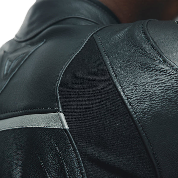 Dainese Racing 4 Leather Jacket - Black / Black