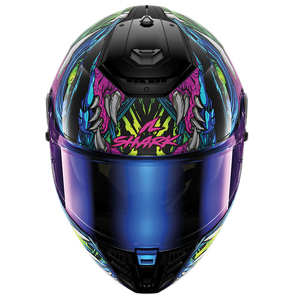 Shark Spartan RS Shaytan - Black / Green / Violet