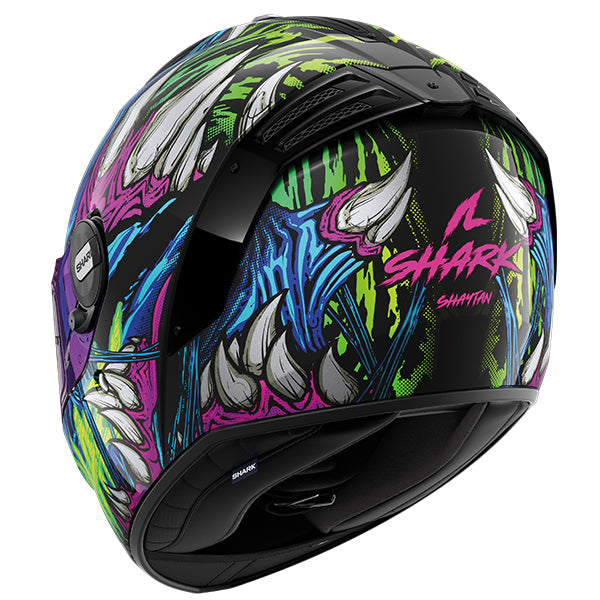 Shark Spartan RS Shaytan - Black / Green / Violet