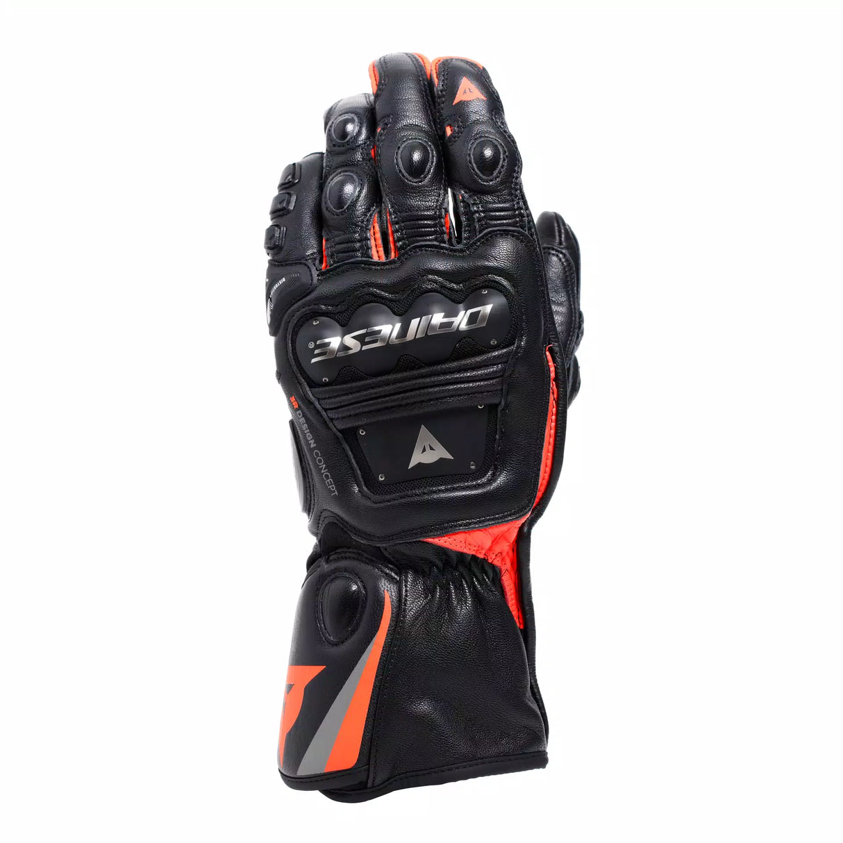 Dainese Steel-Pro Glove - Black / Flo Red