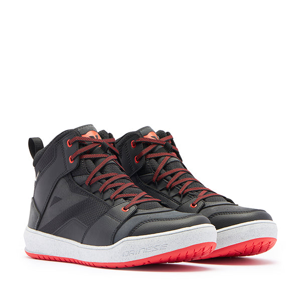 Dainese Suburb D-WP Shoes - Black / White / Red Lava