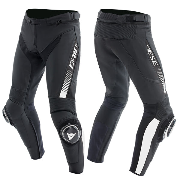 Dainese Super Speed Leather Trousers - Black / White