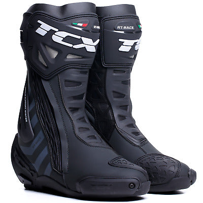 TCX RT-Race Boots - Black / Dark Grey