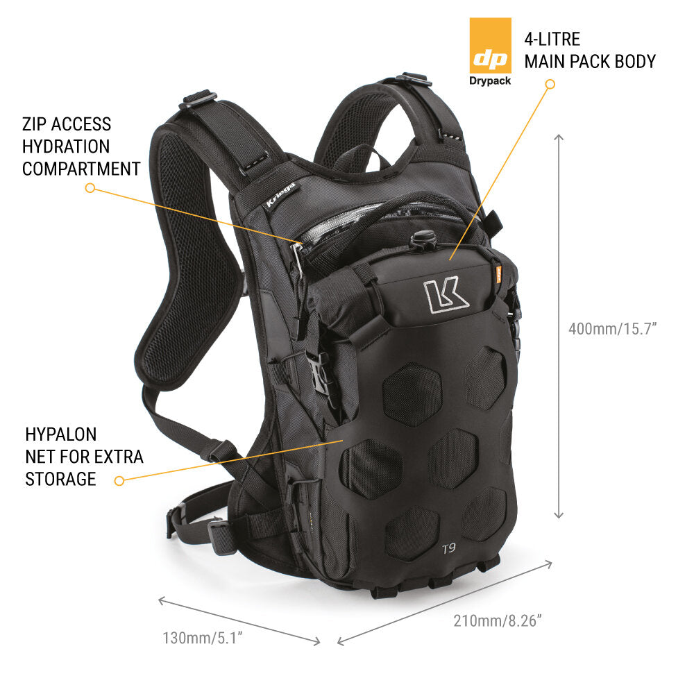 Kriega Trail 9 Adventure Backpack - Multicam Black