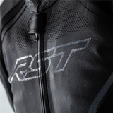 RST Sabre CE Mens Leather Jacket - Black / Black