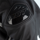 RST Sabre CE Mens Leather Jacket - Black / White